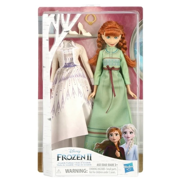 🆕 Hasbro Disney Frozen 2 Arendelle Anna Doll Includes Dress, Nightgown And Shoes - Picture 1 of 9